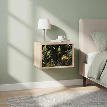 vidaXL Wandkastje RHENEN 2 st Sonoma Eiken 36 x 33 x 25 cm, Minder dan 45 cm, Verzenden, Nieuw, Minder dan 55 cm