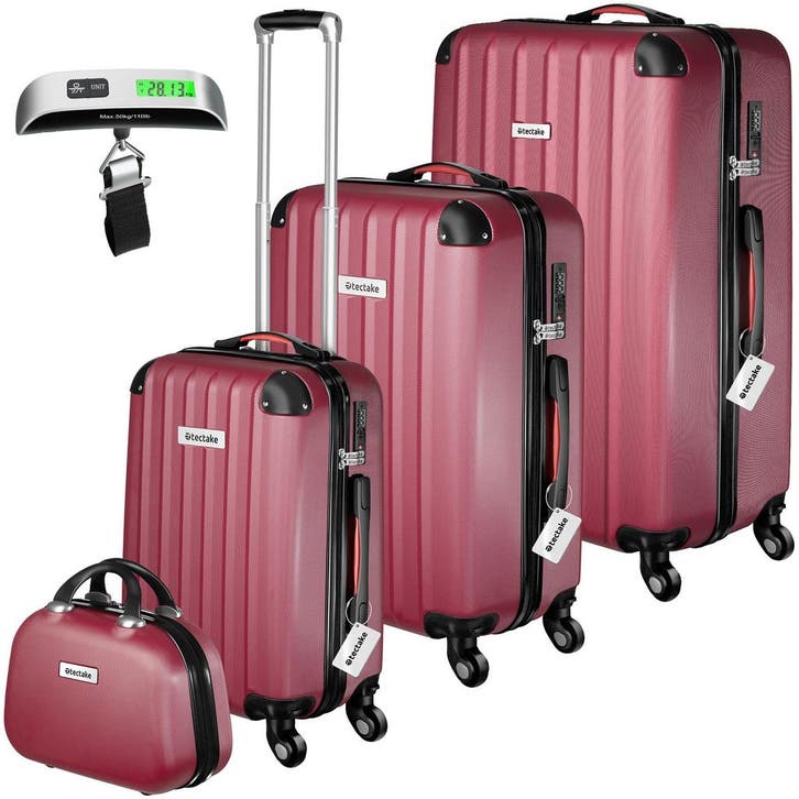 Kofferset met harde schaal Cleo 4-delig. met bagageweger - w, Sieraden, Tassen en Uiterlijk, Uiterlijk | Cosmetica en Make-up