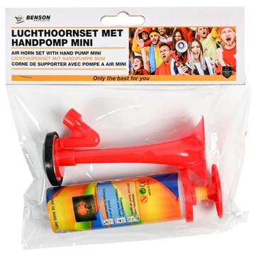 Benson Compacte luchthoornset met handpomp - krachtig gel..., Ophalen of Verzenden, Nieuw