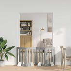 vidaXL Opvouwbaar huisdierhek 4 pcs Beton Grijs 201 x 38 x, Dieren en Toebehoren, Honden-accessoires, Verzenden, Nieuw