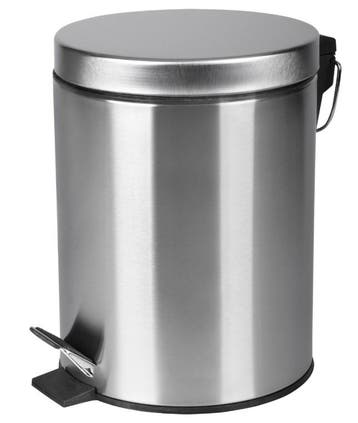 Pedaalemmer 5 liter – Softclose – Geborsteld staal /, Ophalen of Verzenden, Nieuw, Rvs, Bad