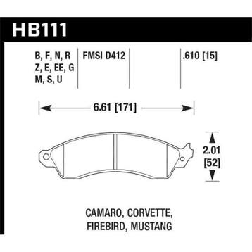 Hawk 94-04 Mustang Cobra / 88-95 Corvette 5.7L / 88-92, Ophalen of Verzenden, Nieuw