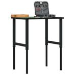 vidaXL Werkbank 80x60x(71,5-98) cm eikenhout donkerbruin, Verzenden, Nieuw