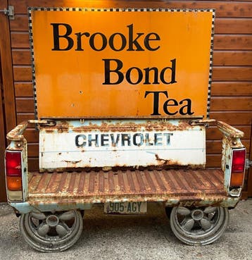 Brooke Bond Tea Emaille Bord - Groot - Origineel Vintage, Ophalen, Gebruikt