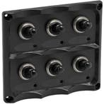 Schakelpaneel Boot 12V met 6 Schakelaars 110x100mm, Ophalen of Verzenden, Nieuw