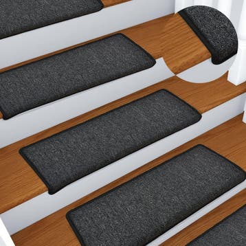 vidaXL Trapmatten 15 st 65x21x4 cm Antraciet Rechthoekige, Verzenden, Nieuw