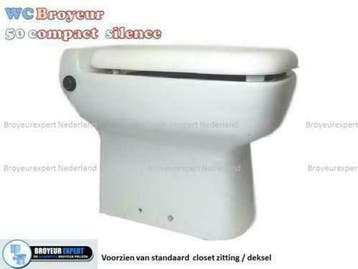 Wc broyeur compact 50 geleverd met pvc standaard wc-bril, Doe-het-zelf en Verbouw, Sanitair, Nieuw, Toilet