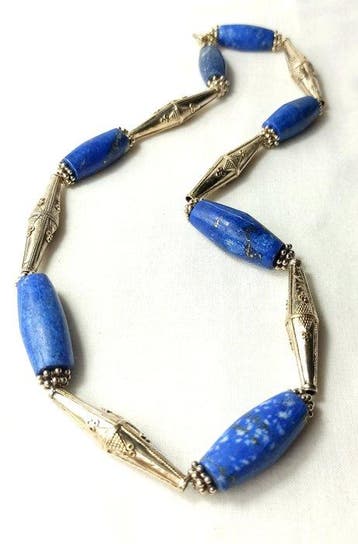 Lapis lazuli - Zilver - Halsketting - circa 1960