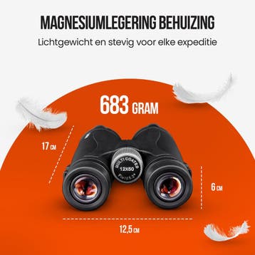 BeerGear Verrekijker voor Volwassene 12x50 ED Dakkant -, Ophalen of Verzenden, Zo goed als nieuw