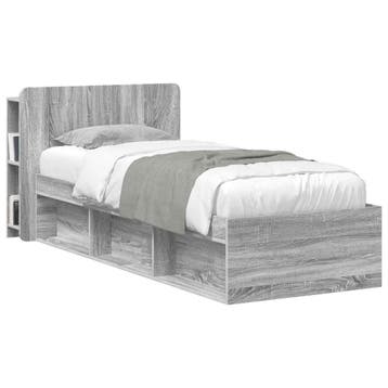 vidaXL Hoofdeinde kas met opslag Grijs sonoma Bewerkt hout, Verzenden, Nieuw, Grijs, Hout