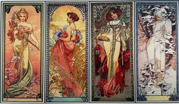 Marie Alphonse Mucha - “Les Quatres Saisons, 1902”.