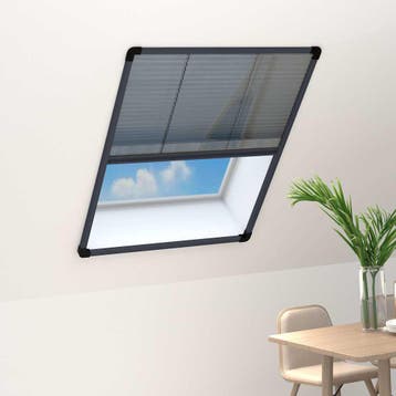 vidaXL Raamhor plissé 60x80 cm aluminium antracietkleurig, Huis en Inrichting, Stoffering | Gordijnen en Lamellen, Verzenden, Nieuw
