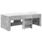vidaXL Kinder Hoogslaper 2 pcs Betongrijs 90 x 190 cm, Verzenden, Nieuw, Grijs, Hout