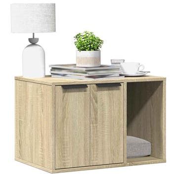 vidaXL Kattenbakkast 60x40x40 cm bewerkt hout sonoma, Dieren en Toebehoren, Katten-accessoires, Verzenden, Nieuw