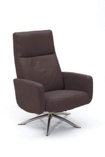 Relaxfauteuil Zevenaar - relaxfauteuils - Bruin, Nieuw, Bruin, Stof