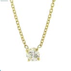 Ketting met hanger - 14 karaat Geel goud - 0.41ct. tw.