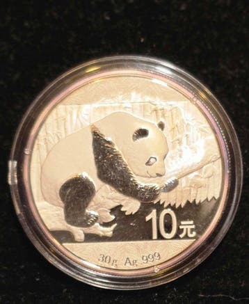 China. 10 Yuan 2016 Panda, 30g(.999) (Zonder minimumprijs)