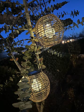 Solar ronde hanglamp Elly naturel, Ophalen of Verzenden, Nieuw