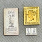 Engeland, Cookeilanden. Lote 4 lingotes plata 999 ( bano oro