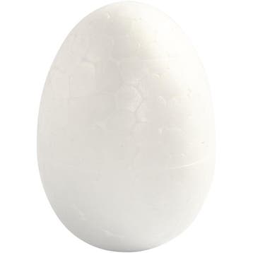 Eieren, H: 4,8 cm, wit, 10 stuk/ 1 doos, Nieuw