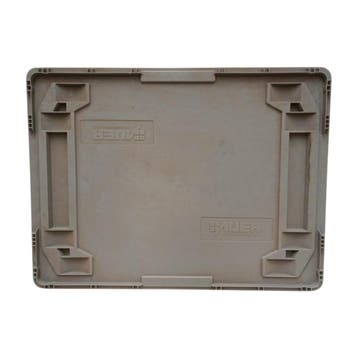 Magazijnbak, 800x600x420 mm, grijs pp, gebruikt, Gebruikt, 60 cm of meer, Bak of Kist, 75 tot 100 cm