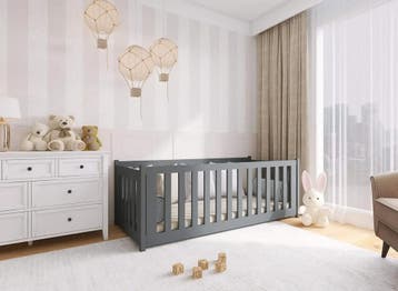 Vloerbed Cato 80 x 160 - Antraciet, Kinderen en Baby's, Kinderkamer | Bedden, Verzenden, Nieuw