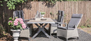 Tuintafel Castilla Negro Uitschuifbaar 205/265 cm Lesli, Verzenden, Nieuw
