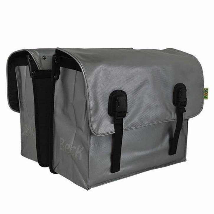 Beck Dubbele Fietstas Classic Zilver, Fietsen en Brommers, Fietsaccessoires | Fietstassen, Nieuw, Verzenden