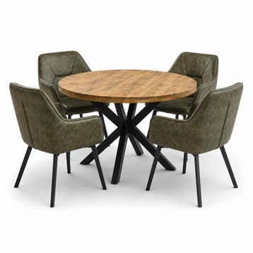 Lars Deal 130cm mango + 4x Texas hunter, Huis en Inrichting, Ophalen of Verzenden, Nieuw