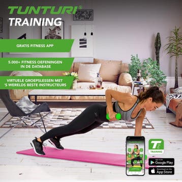 Tunturi Dumbbell set - 2 x 3,0 kg - Neopreen - Fluor Paars -, Sport en Fitness, Fitnessmaterialen, Ophalen of Verzenden, Nieuw