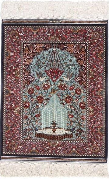 Silk Hereke Khan-Khali Carpet with 12/12 1,44Mio. Knots/m² -, Nieuw