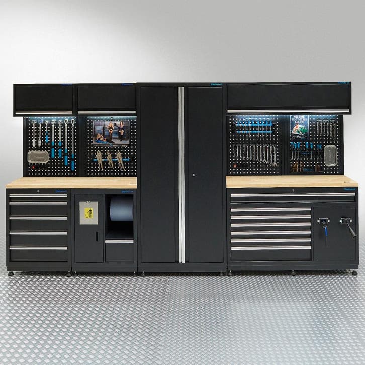 Datona Werkplaatsinrichting PREMIUM met eiken werkblad - 362, Doe-het-zelf en Verbouw, Werkbanken, Nieuw, Ophalen of Verzenden