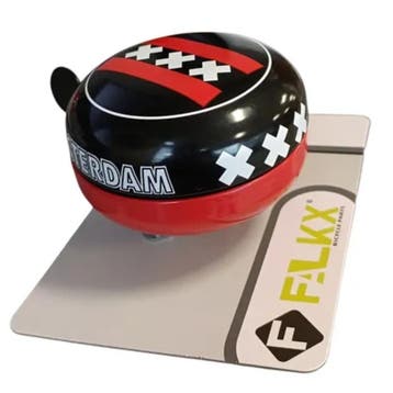 Falkx BH1403A Bel Amsterdam 80mm (Bellen & Toeters, Fiets), Fietsen en Brommers, Fietsaccessoires | Overige Fietsaccessoires, Ophalen of Verzenden
