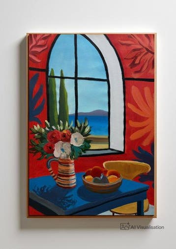 E. García - La gran ventana XL (No reserve), Antiek en Kunst
