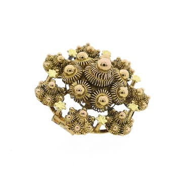 Gouden Zeeuwse knoop broche, Ophalen of Verzenden, Gebruikt, Overige kleuren, Goud