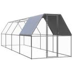 vidaXL Kippenhok 2x8x2 m gegalvaniseerd staal, Verzenden, Nieuw