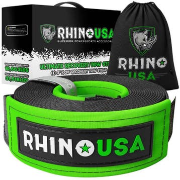 Rhino USA Recovery Tow Strap 3Inx30Ft (Black), Ophalen of Verzenden