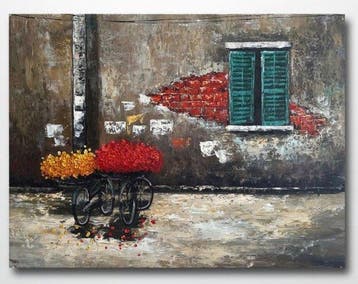 Nguyen Robert (1958) - Marchand de Fleurs 60 80 cm