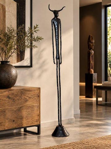 Abdoulaye Derme - sculptuur, Le Minotaure - 83 cm - Brons