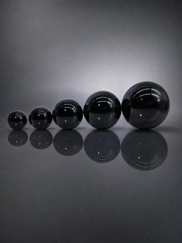 Set natuurlijke zwarte obsidiaan-sferen – Decoratieve en, Verzamelen