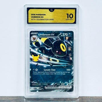 Pokémon Graded card - Umbreon ex 092- 30th Anniversary –, Nieuw