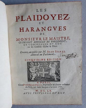 Jean Issali - Les playdoyez et harangues de Monsieur Le