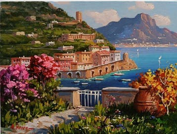 Antonio Russo (XX) - Colori di Amalfi (costiera amalfitana), Antiek en Kunst