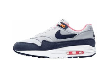 Nike Air Max 1 Pure Platinum Midnight Navy Racer Pink (W), Nieuw