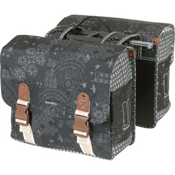 Basil Basil Boheme Dubbele Fietstas 35L – Charcoal – MIK – S, Verzenden, Nieuw