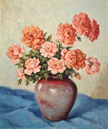 Antonio Martínez Llobregad (1900-1976) - Roses en fleurs