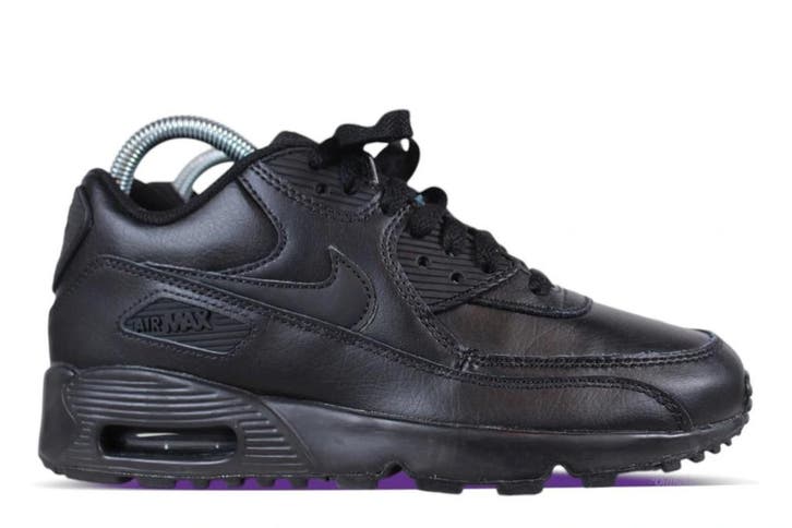 Nike Air Max 90 GS Leather Black • 37.5, Kleding | Dames, Schoenen, Sneakers of Gympen, Ophalen of Verzenden