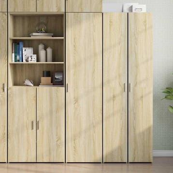 vidaXL buffetkast 45x42,5x185 cm bewerkt hout sonoma, Huis en Inrichting, Kasten | Buffetkasten, Minder dan 50 cm, Verzenden, Nieuw