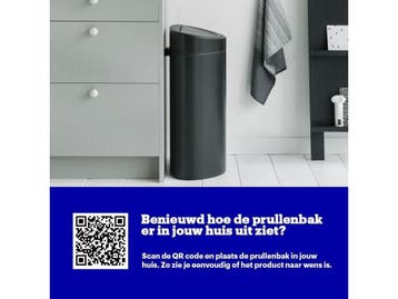 Brabantia Touch Bin - Prullenbak - 40 liter - Soft-Touch -, Verzenden, Zo goed als nieuw