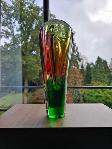 Borske Sklo - Vaas - Kristal - Regenboogvaas Rozinek
